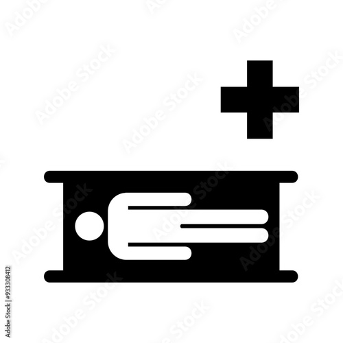 ISO emergency and first aid safety signs_stretcher symbol only