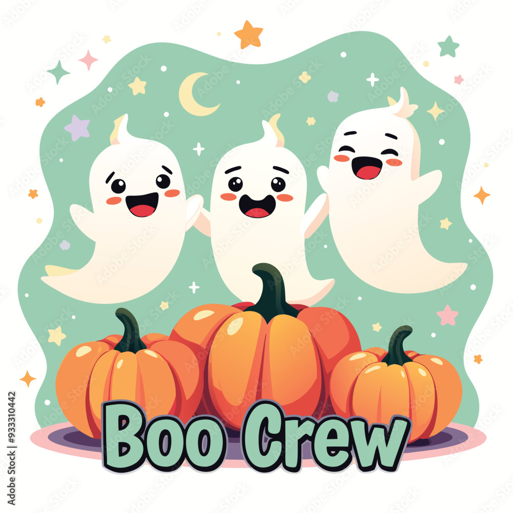 Fototapeta premium halloween background with pumpkin and bats