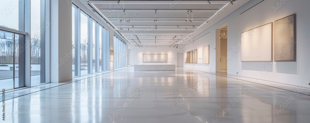 A large, well-lit interior space featuring numerous windows, showcasing the play of light and shadows on a polished floor. A large, well-lit interior space featuring numerous windows, showcasing the play of light and shadows on a polished floor.