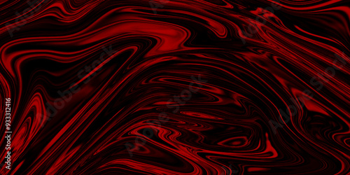Abstract red, black liquid marble surfaces background design. ink backdrop with wavy pattern. modern background design with luxury cloth or liquid wave or wavy folds of grunge silk texture.