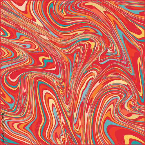 Vector waves marbling pattern. Abstract illustration waves liquid marbeling background, colorful wallpaper graphic design.Wavy Swirl Seamless Pattern Groovy Background.	
 photo