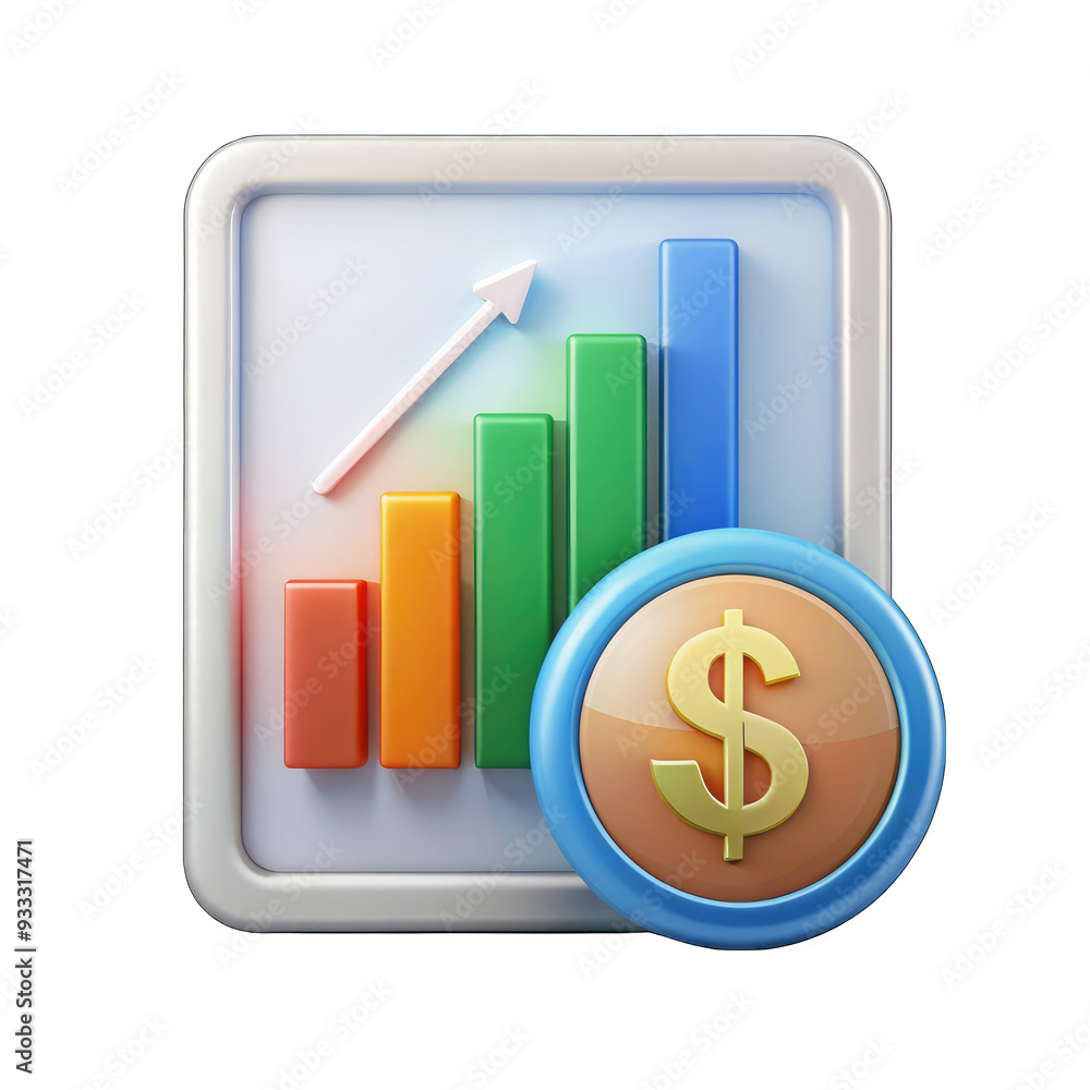 Growth bar graph and arrow marketing online shopping icon sign or symbol ecommerce concept on blue background 3d illustration Growth bar graph and arrow marketing online shopping icon sign or symbol ecommerce concept on blue background 3d illustration