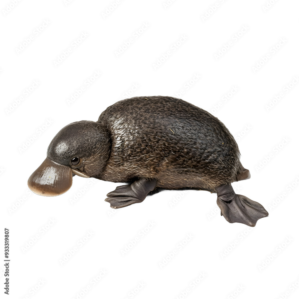 [Transparent Background PNG]Platypus Animal Close Up on White Background