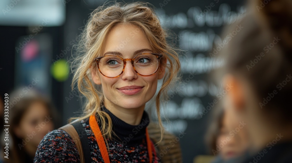 Smiling Woman Wearing Glasses Smiling Woman Wearing Glasses