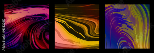 The illusion of a colored liquid. Colorful abstract background. The texture of marble patterns. Interior design, paintings, covers and creative ideas