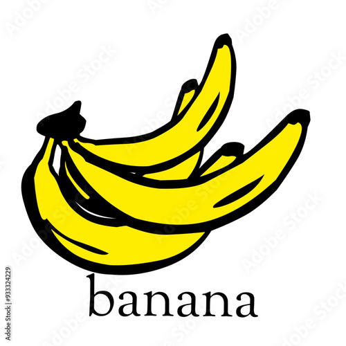 banana on white