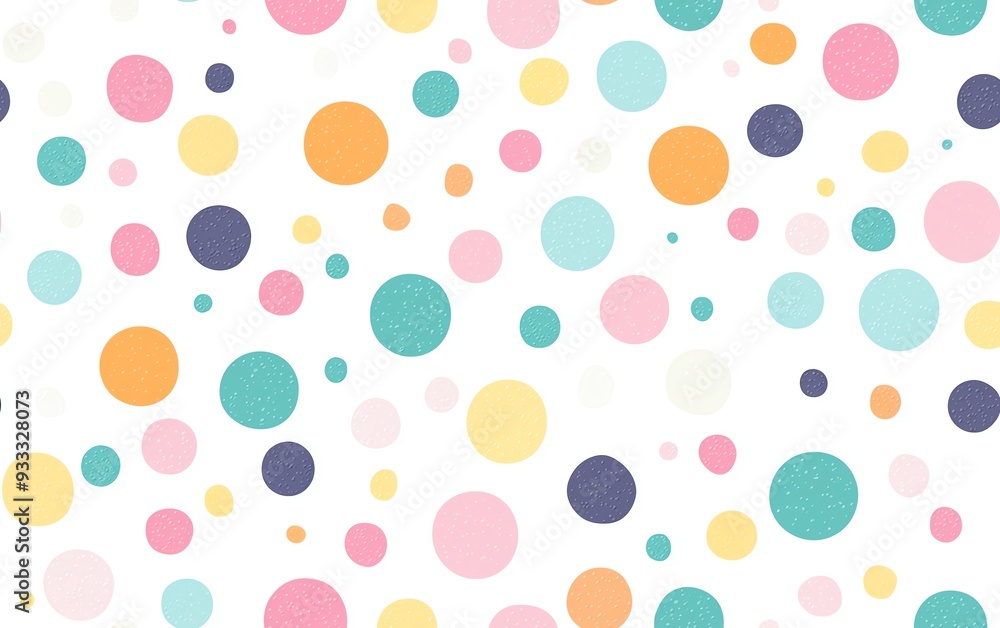 Abstract seamless pattern with colorful polka dots on white background. Abstract seamless pattern with colorful polka dots on white background.