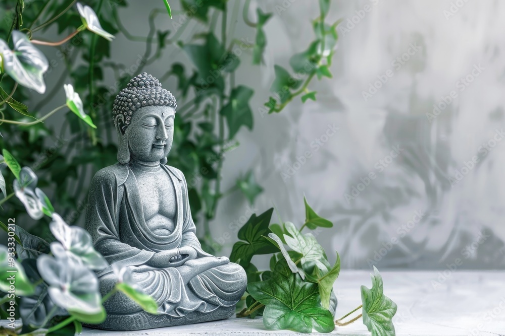 A person sitting in a peaceful meditation pose A person sitting in a peaceful meditation pose