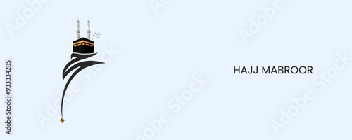 Hajj Mabrour creative concept. happy hajj mubarak.