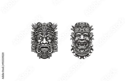Mayan totem design vector illustration