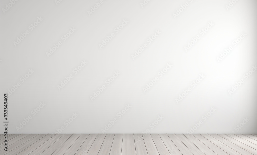 Empty wall mockup. Empty room with a white wall and wood floor Empty wall mockup. Empty room with a white wall and wood floor