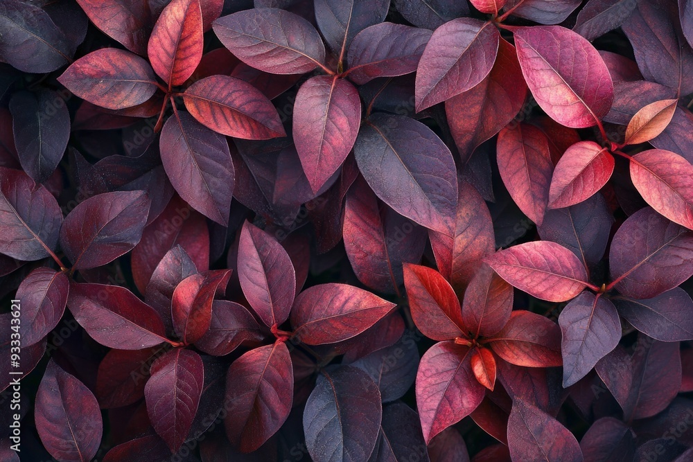 Close-up of Burgundy Leaves in Autumnal Hues Close-up of Burgundy Leaves in Autumnal Hues