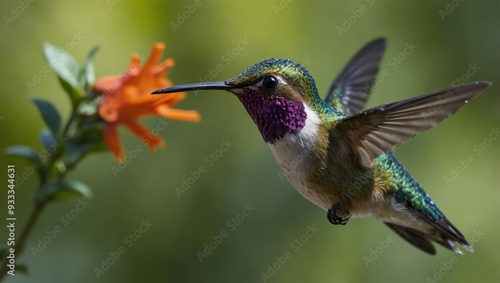 Naklejka premium hummingbird in flight