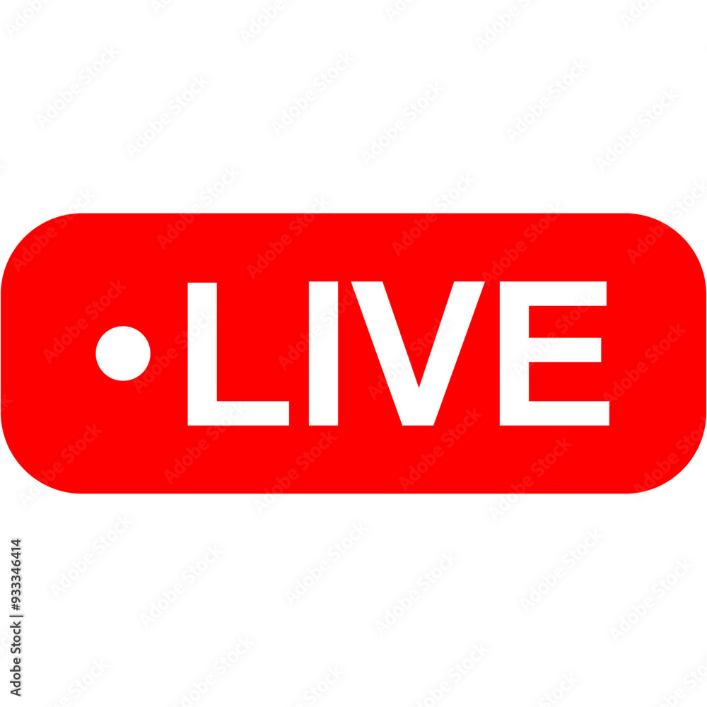Live Streaming, Live News, Live Stream Badge, Video Stream. Vector Icon Live Streaming, Live News, Live Stream Badge, Video Stream. Vector Icon