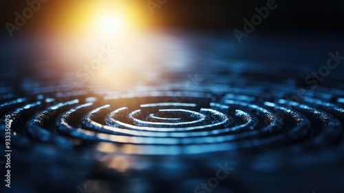 Close-up of concentric ripples in water with a soft glowing background, evoking calmness and serenity.