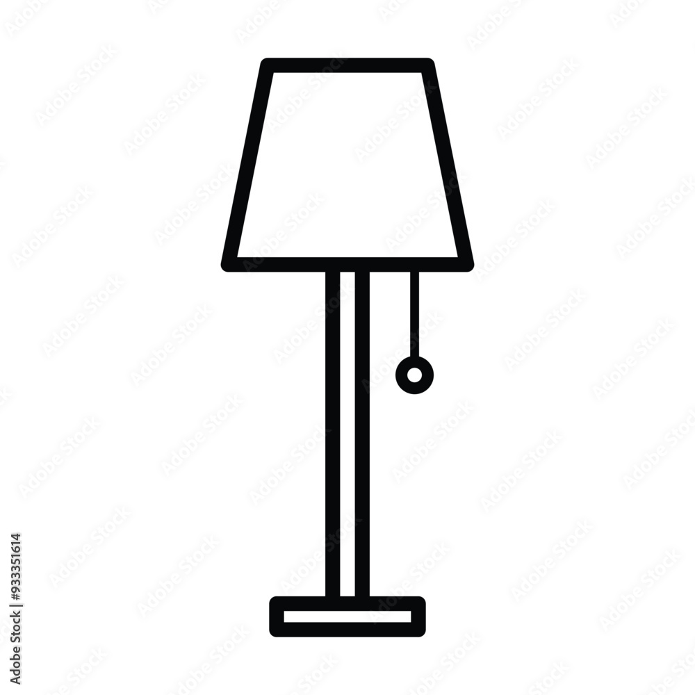 lamp icon vector on white background lamp icon vector on white background