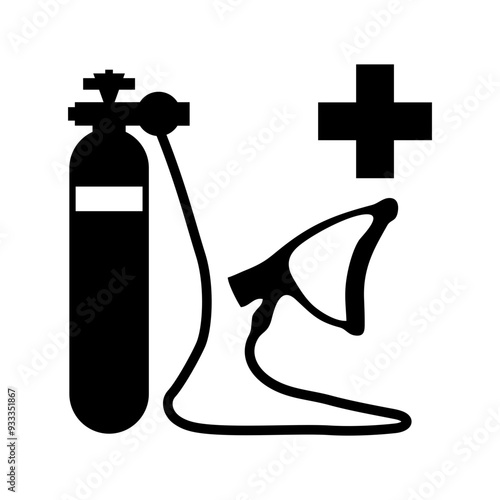 ISO emergency and first aid safety signs_oxygen resuscitator symbol only 