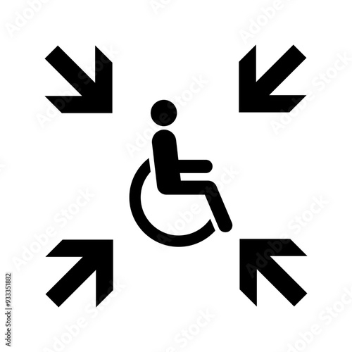 ISO emergency and first aid safety signs_evacuation temporary refuge symbol only 