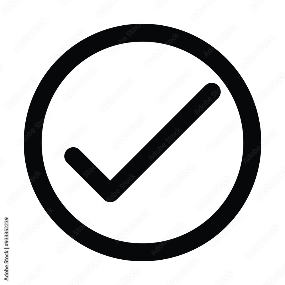 Check box icon vector on white background Check box icon vector on white background