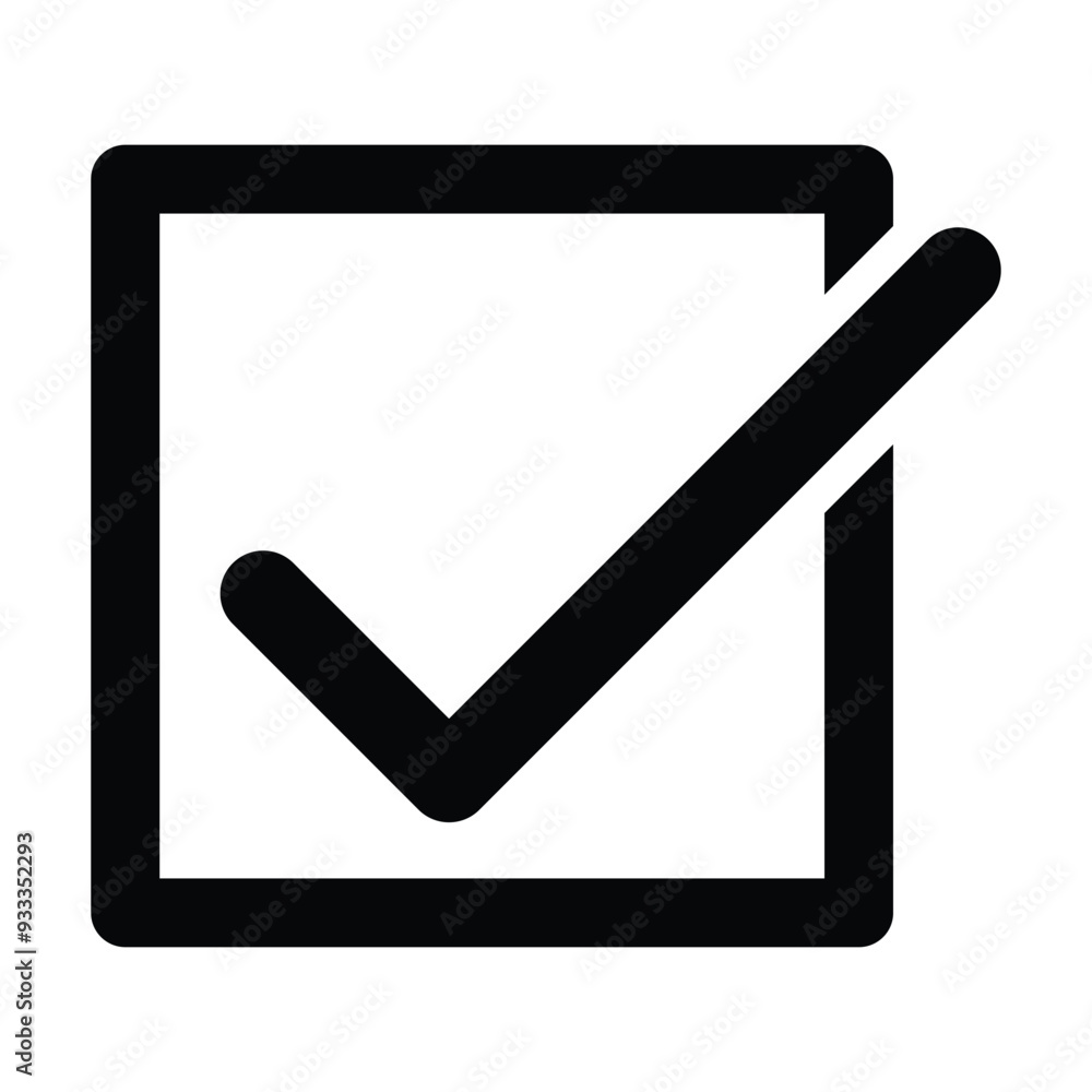 Check box icon vector on white background Check box icon vector on white background