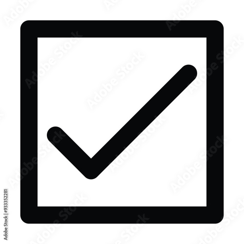 Check box icon vector on white background