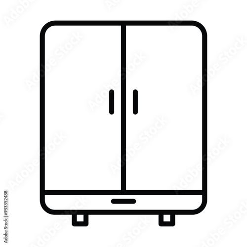 cupboard icon vector on white background