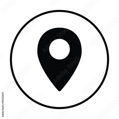 location icon vector on white background