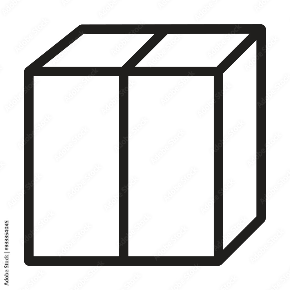 Box icon vector on white background Box icon vector on white background
