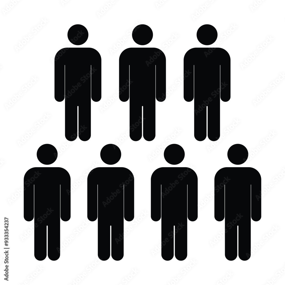 People participants icon vector on white background People participants icon vector on white background