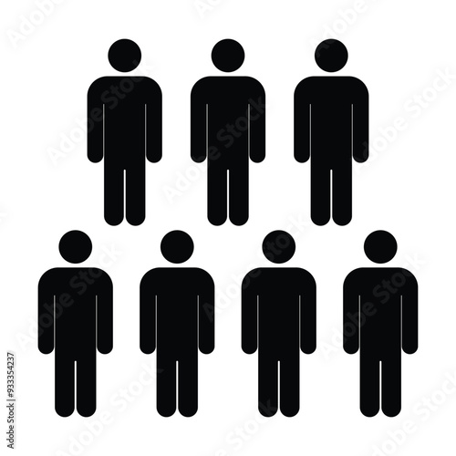 People participants icon vector on white background