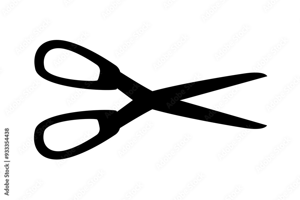 Scissors icon. Simple silhouette of open scissors. Scissors logo icon. Stock vector illustration isolated on a white background. Scissors icon. Simple silhouette of open scissors. Scissors logo icon. Stock vector illustration isolated on a white background.