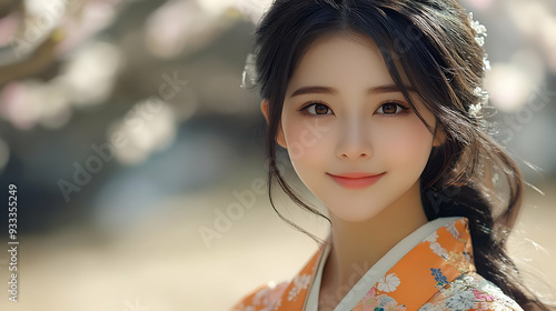 Beautiful young woman with ...