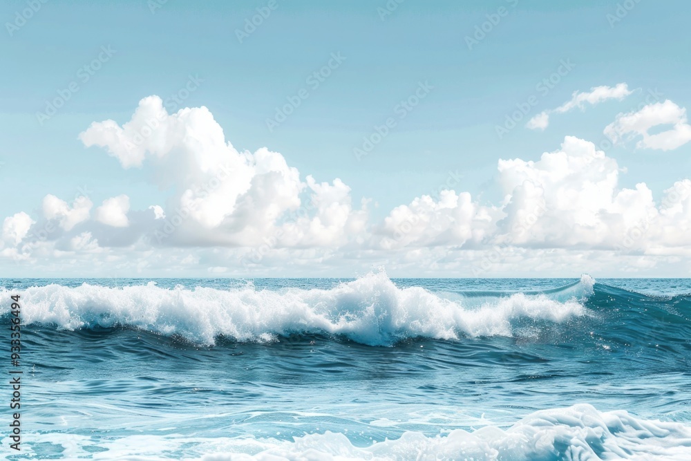A surfer rides a large wave in the ocean, focusing on his next move A surfer rides a large wave in the ocean, focusing on his next move