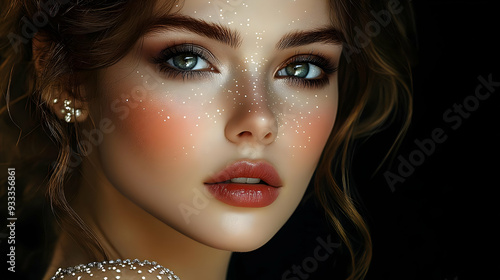 Close up portrait of a beau...