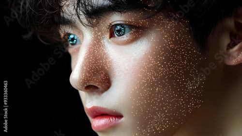 Close-up of a young man's f...