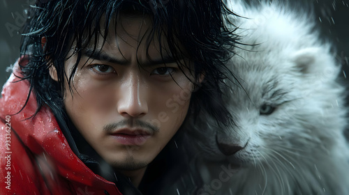 Close-up portrait of a man ...