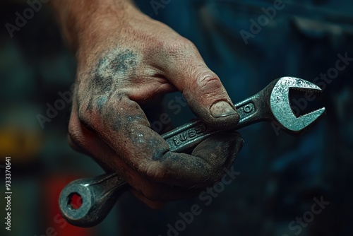 Hand in Action Holding a Wrench