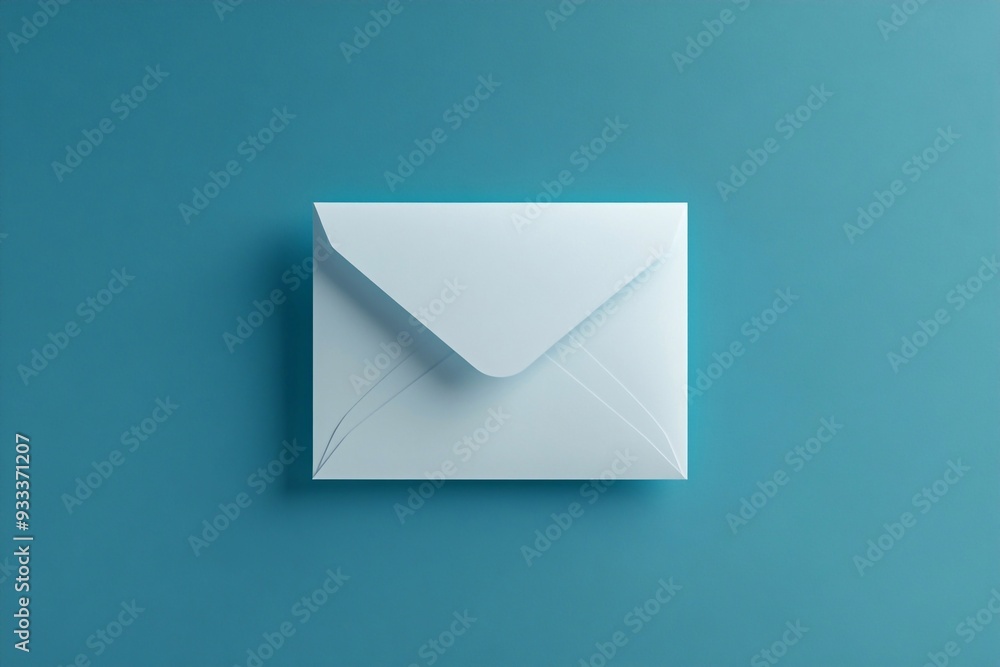 A pristine white note card inside a vibrant blue envelope, ready for a personalized message. A pristine white note card inside a vibrant blue envelope, ready for a personalized message.