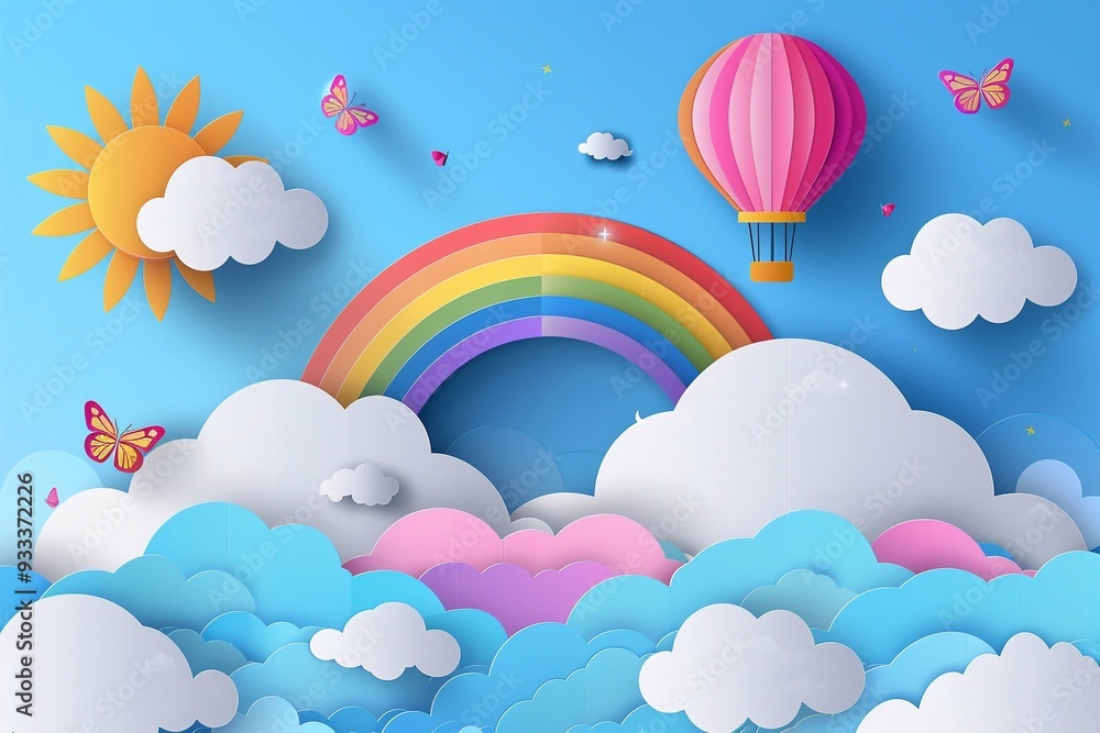 rainbow and clouds rainbow and clouds