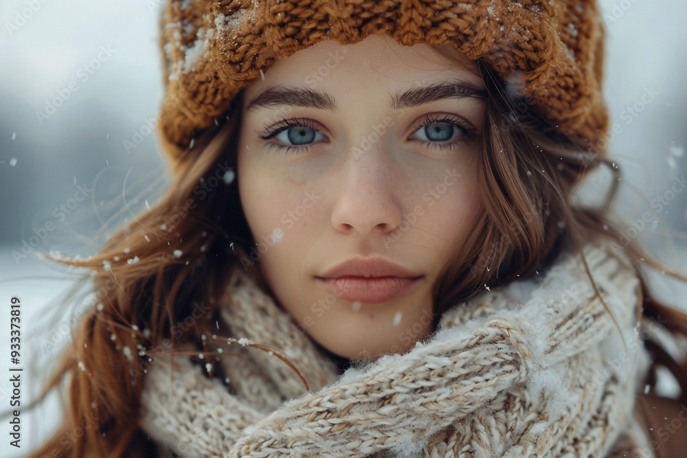 Beautiful Woman Wearing Fashionable Winter Clothes Beautiful Woman Wearing Fashionable Winter Clothes