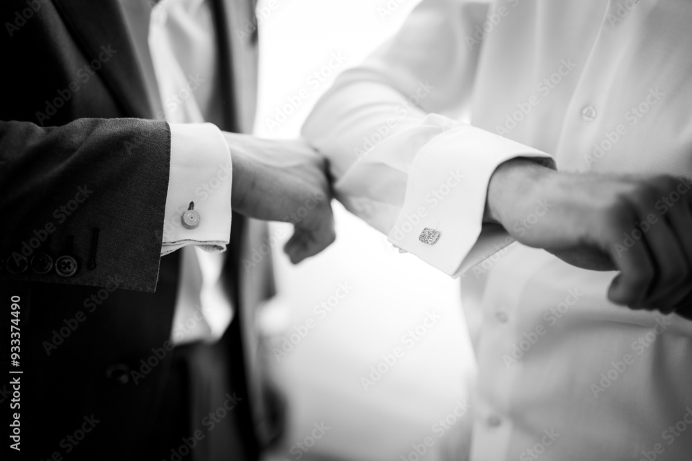 Fototapeta premium Wedding details man