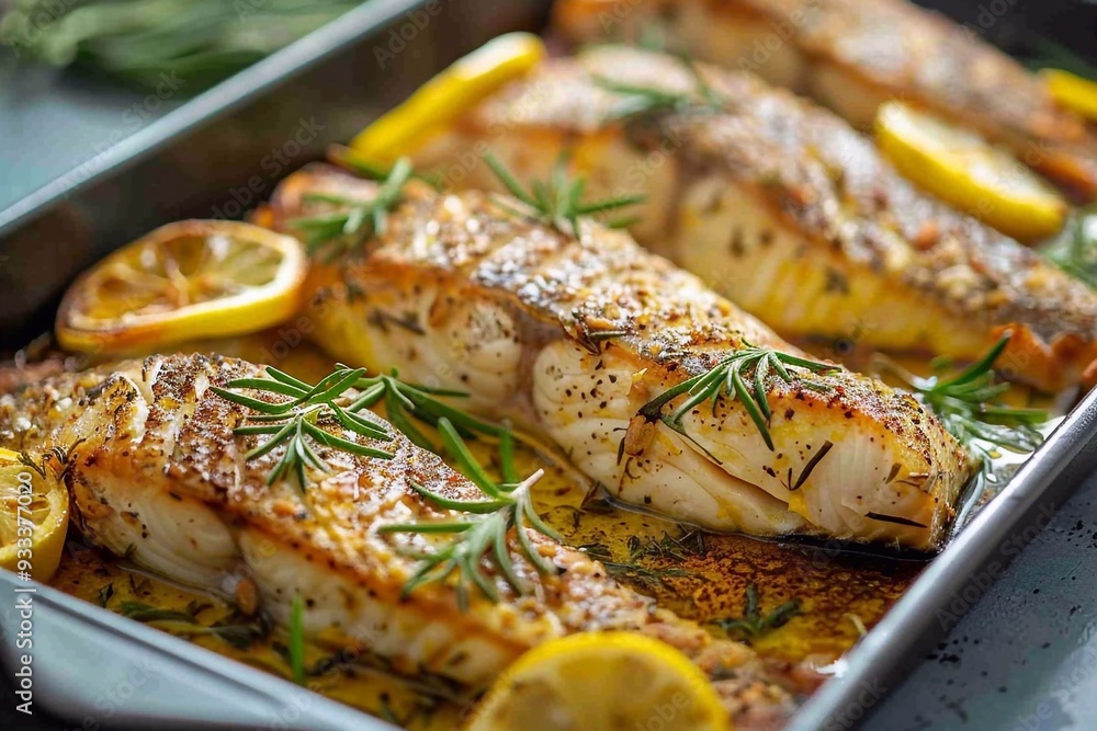 grilled salmon steak with vegetables. Baked fish with lemon and herbs. grilled salmon steak with vegetables. Baked fish with lemon and herbs.