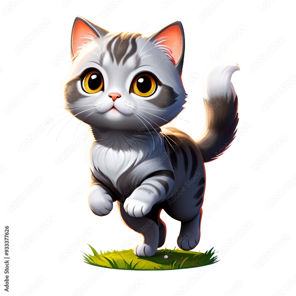Fototapeta premium Naughty little cat