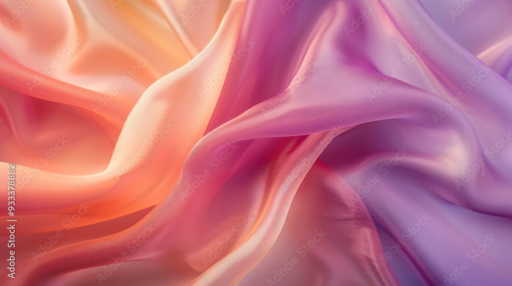 Fototapeta premium Abstract pink and orange fabric texture. AI generated images.