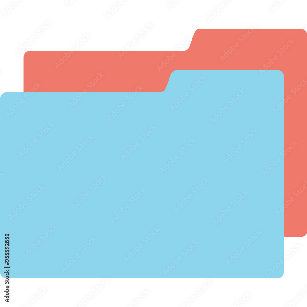 Folders vector icon in flat style Folders vector icon in flat style