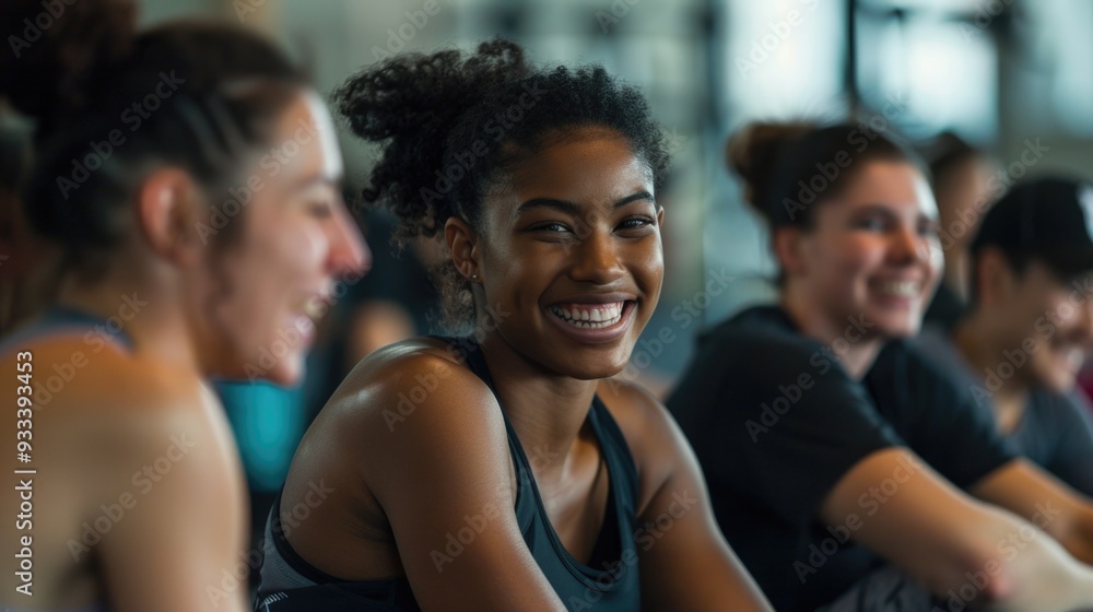 Obraz premium A group of women seated together in a social setting