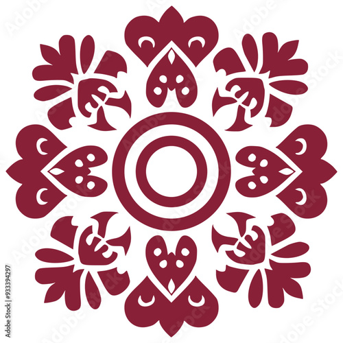 Abstract Floral Pattern for Fabric and Textiles
