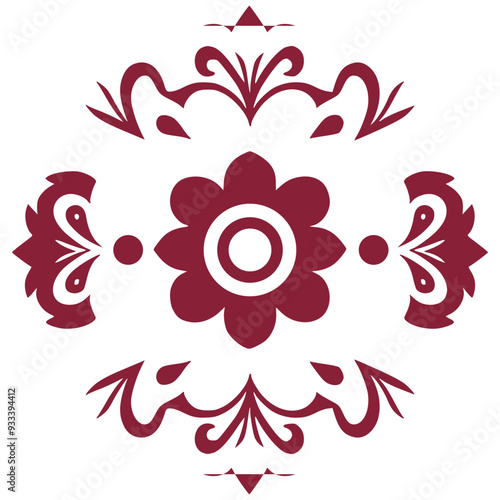 Abstract Floral Pattern for Fabric and Textiles