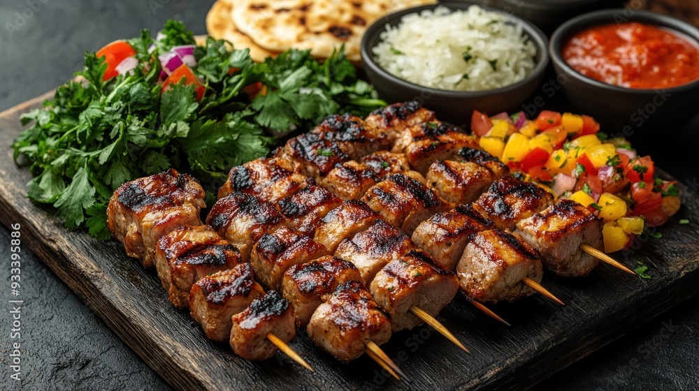 Grilled Chicken Skewers with Sides Grilled Chicken Skewers with Sides