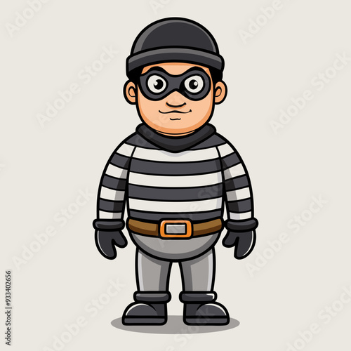 cartoon vector illustration of gangster